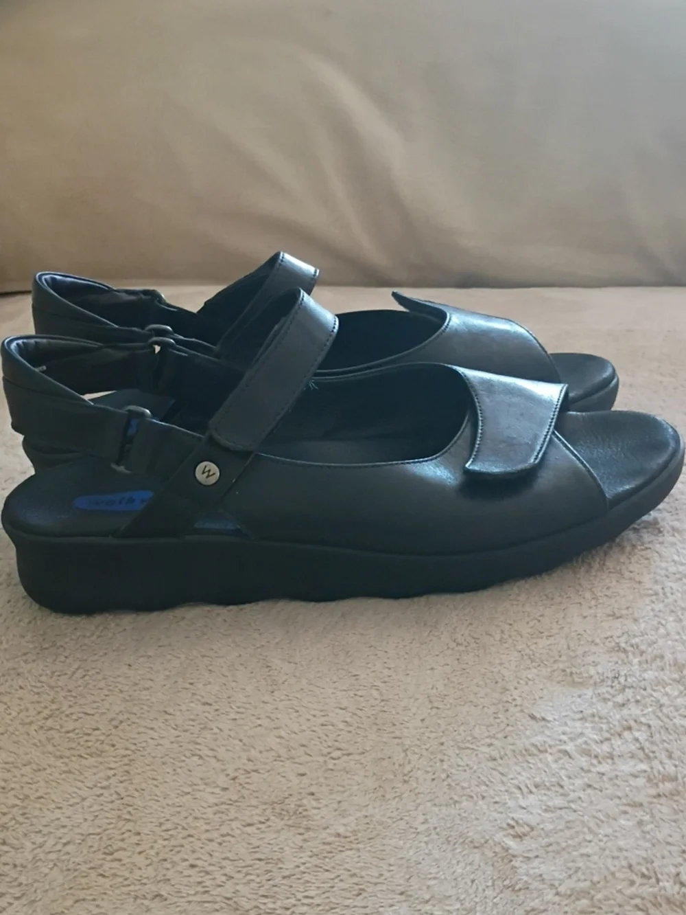Wolky Black Jewel Platform Sandals